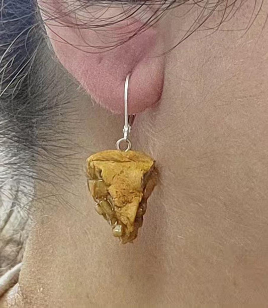 Apple pie slice earrings or charm