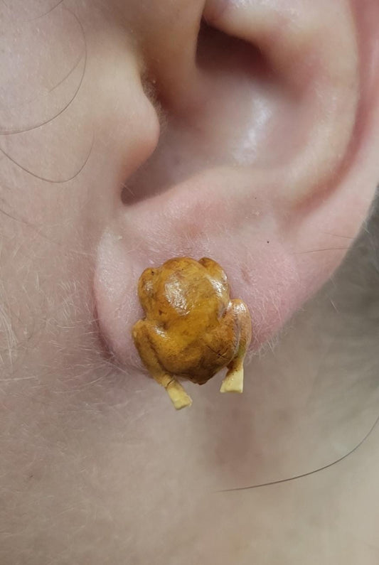 Roasted turkey  stud earrings