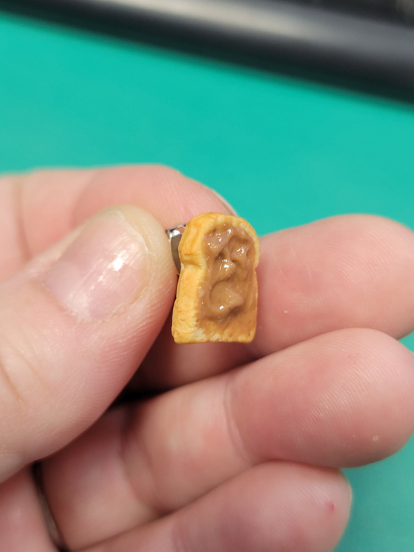 Peanut butter and jelly stud earrings - bread slices