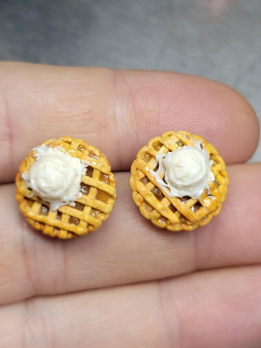 Apple pie Ala mode stud earrings