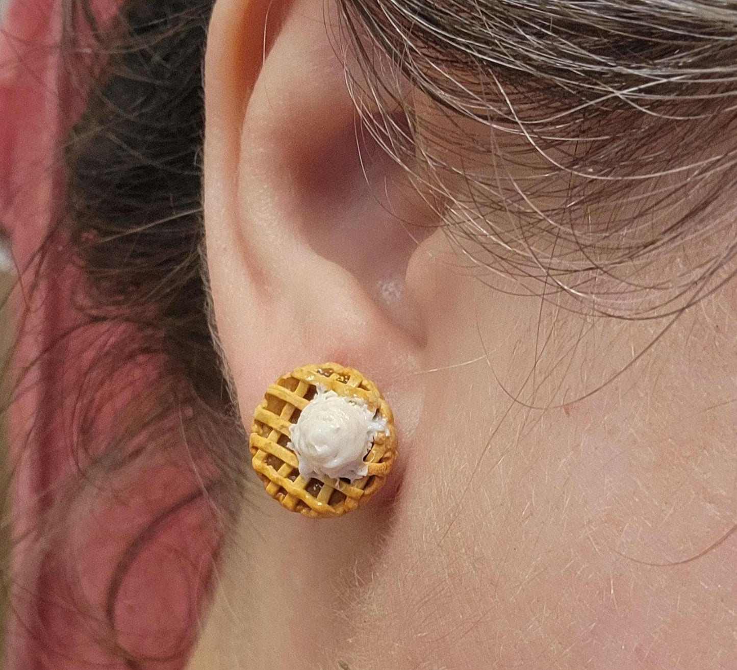 Apple pie Ala mode stud earrings