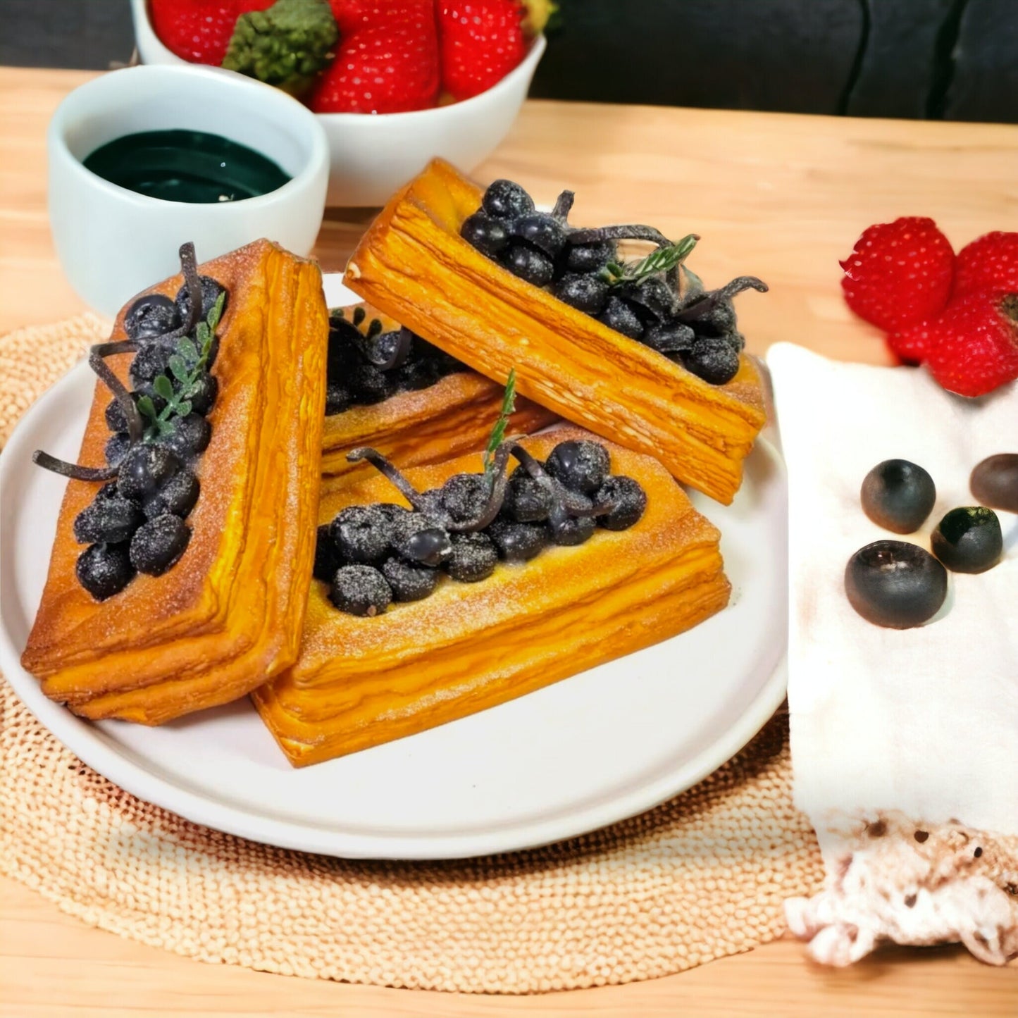 Zero calorie faux blueberry pastry