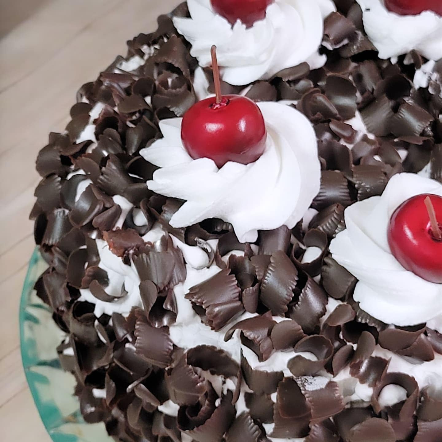 Zero calorie faux 6" black forest cake