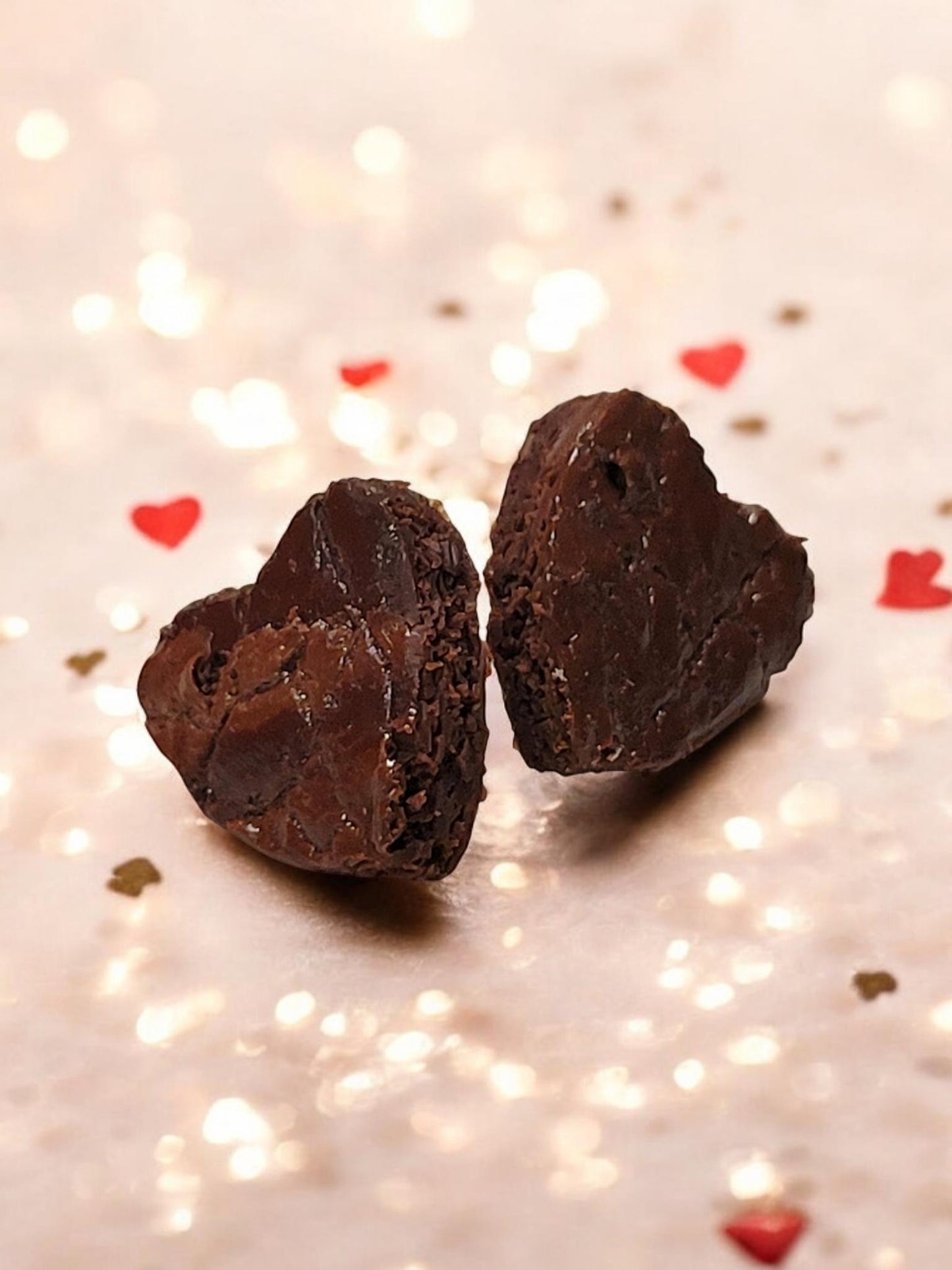 Heart brownie bite stud earrings