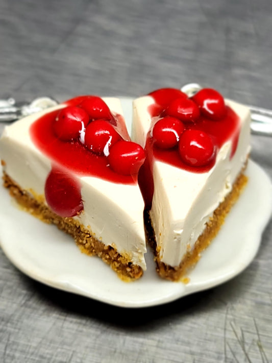 Cherry cheesecake dangle earrings