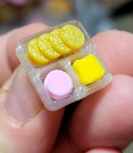 3d printed Miniature Lunchables stud earrings