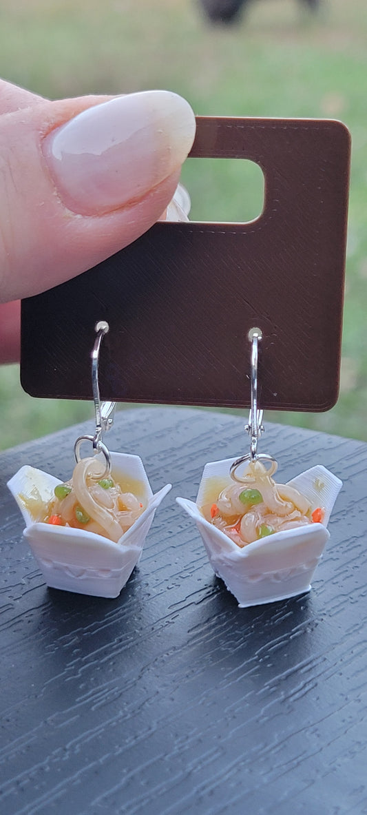 Chinese take-out earrings