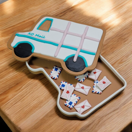 3d printed travel tic tac toe- valentine edition