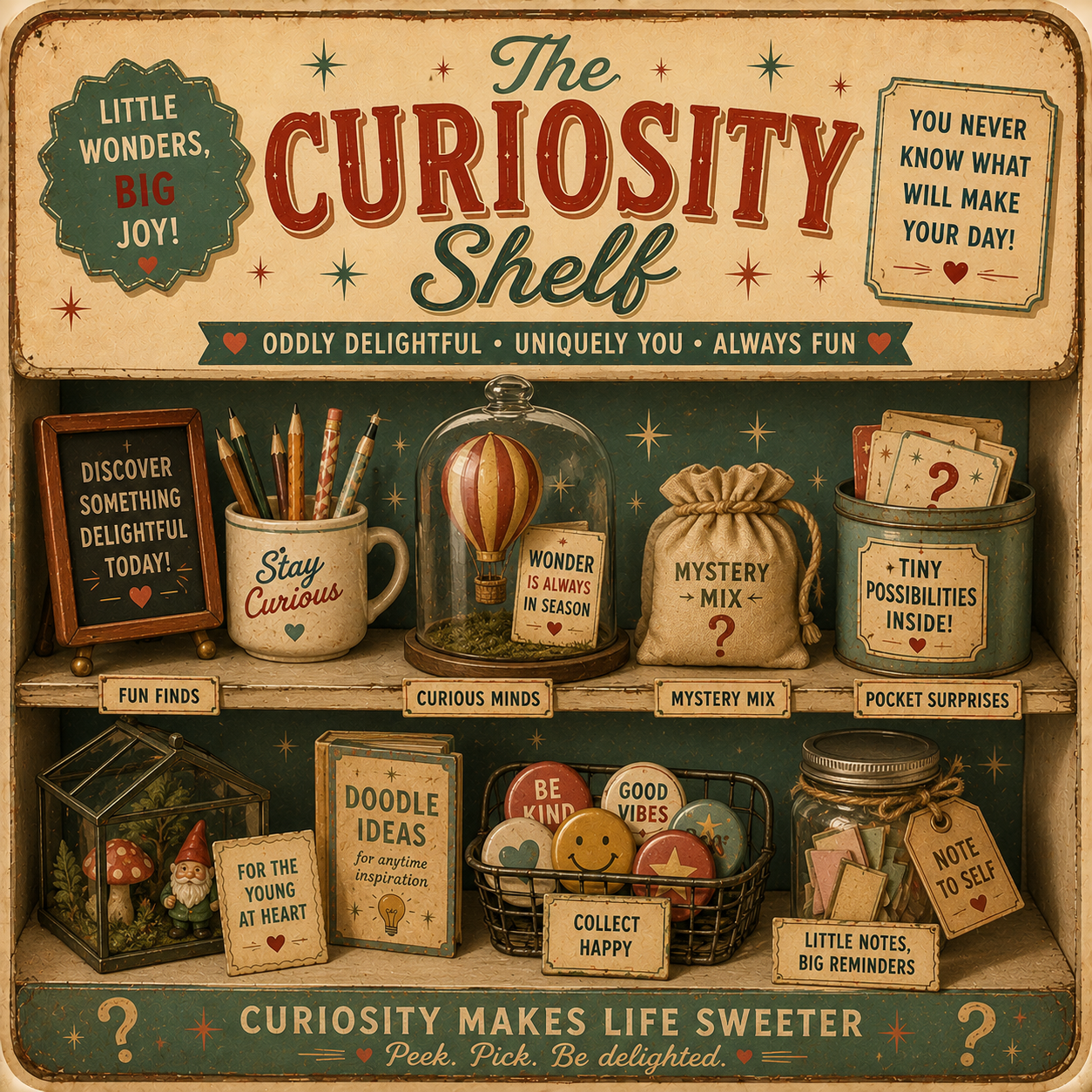The Curiosity Shelf [3d printed]