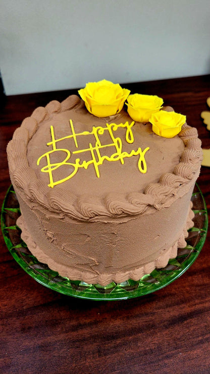 Zero calorie faux 6" forever birthday cake