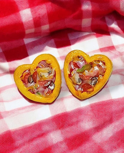Heart shaped pizza studs - customized!