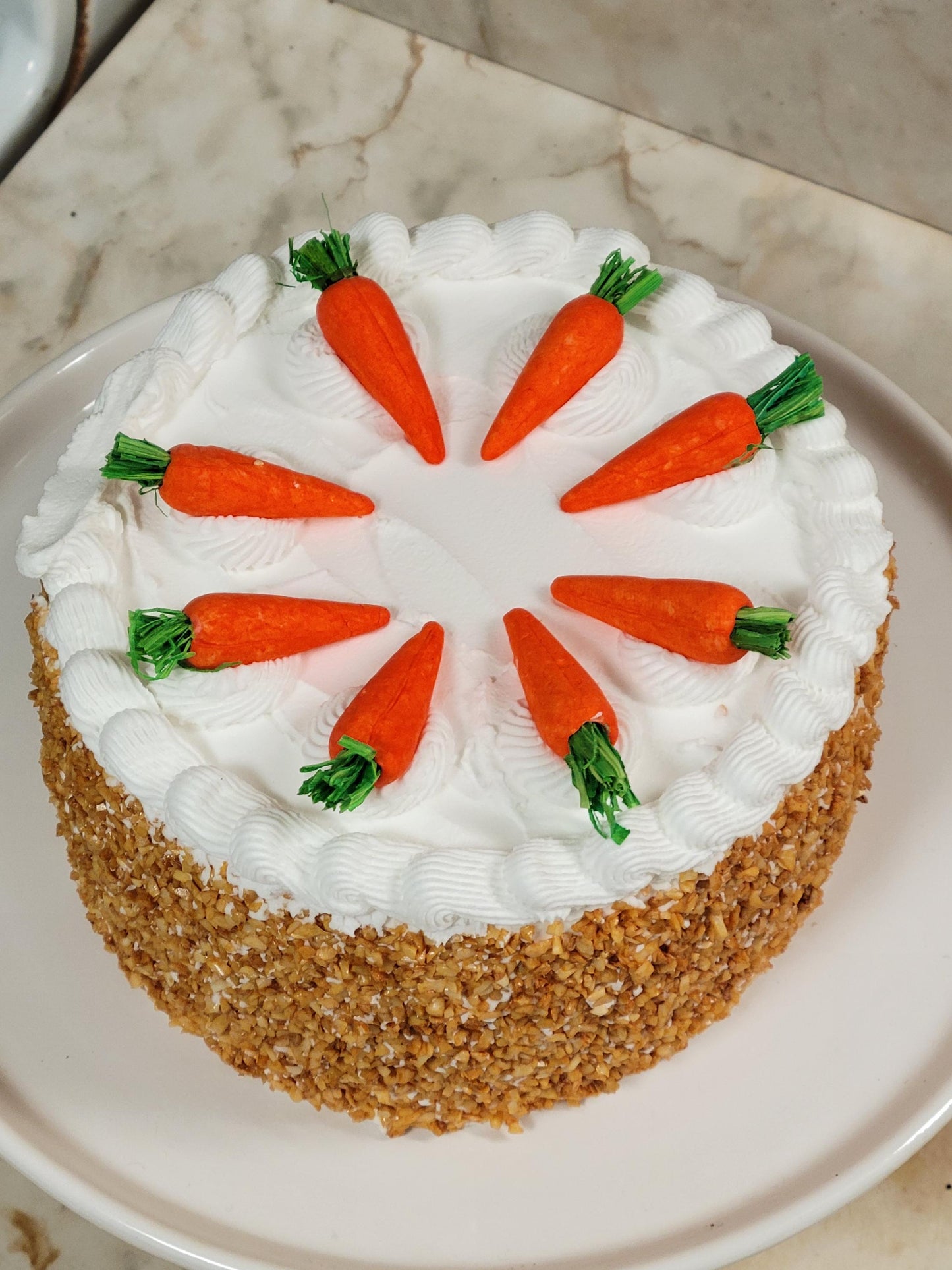 Zero calorie faux 6" carrot cake