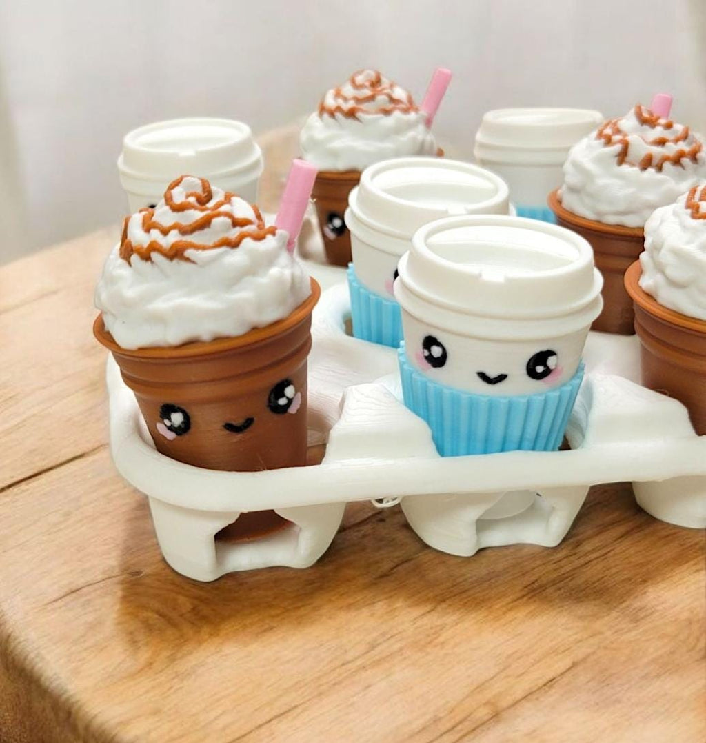 3d printed travel tic tac toe - coffee edition