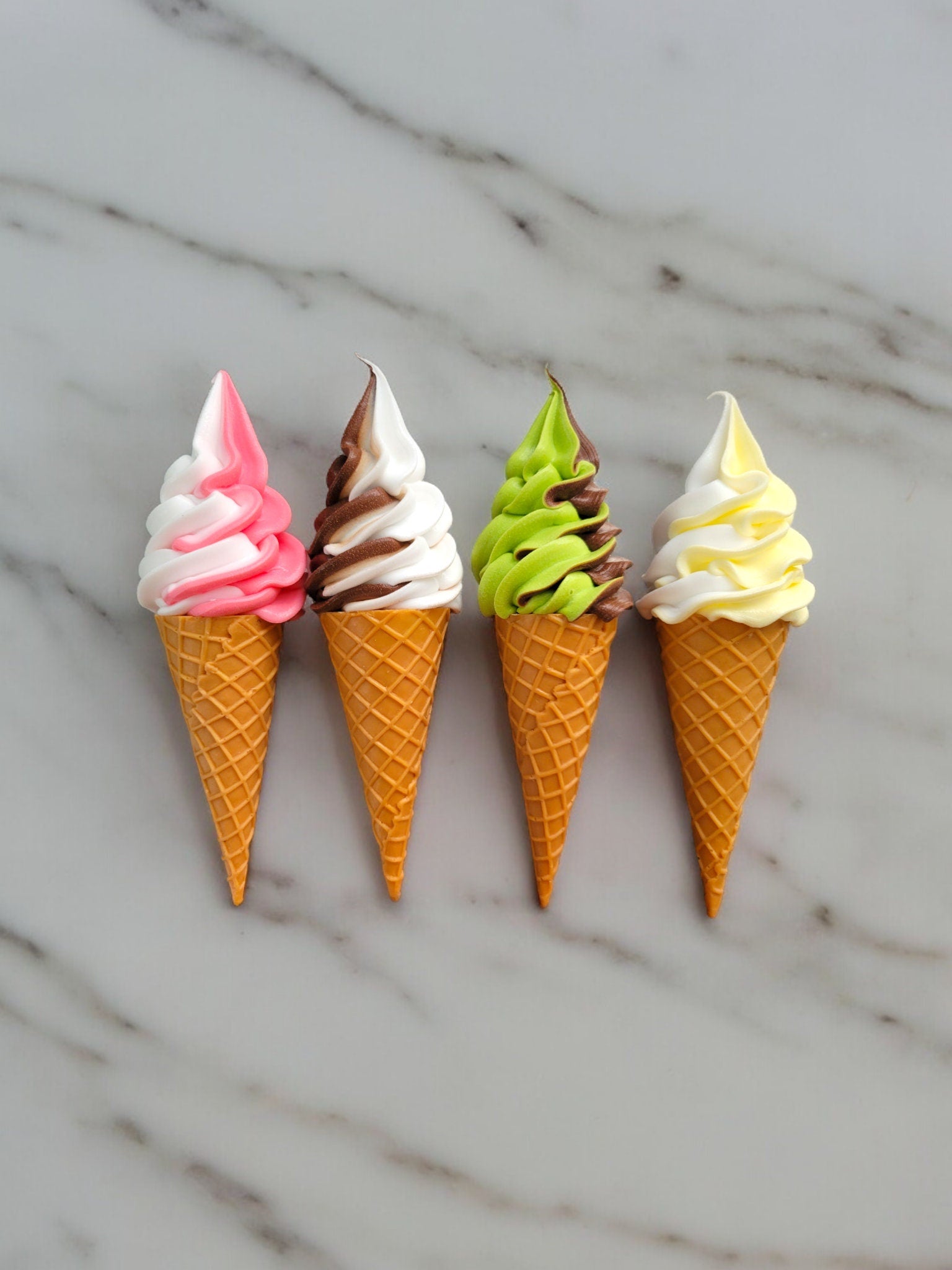 Zero calorie faux SWIRL ice cream waffle cone