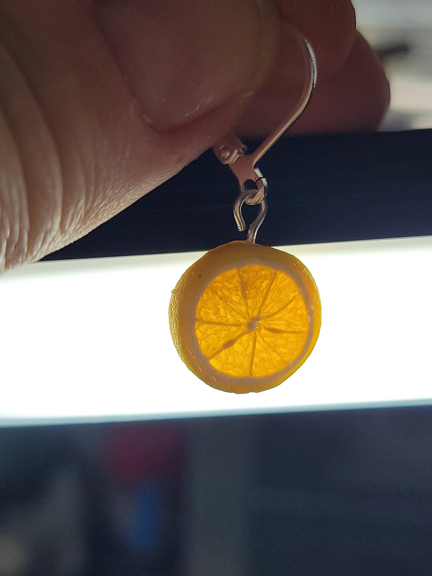 Lemon slice dangle earrings
