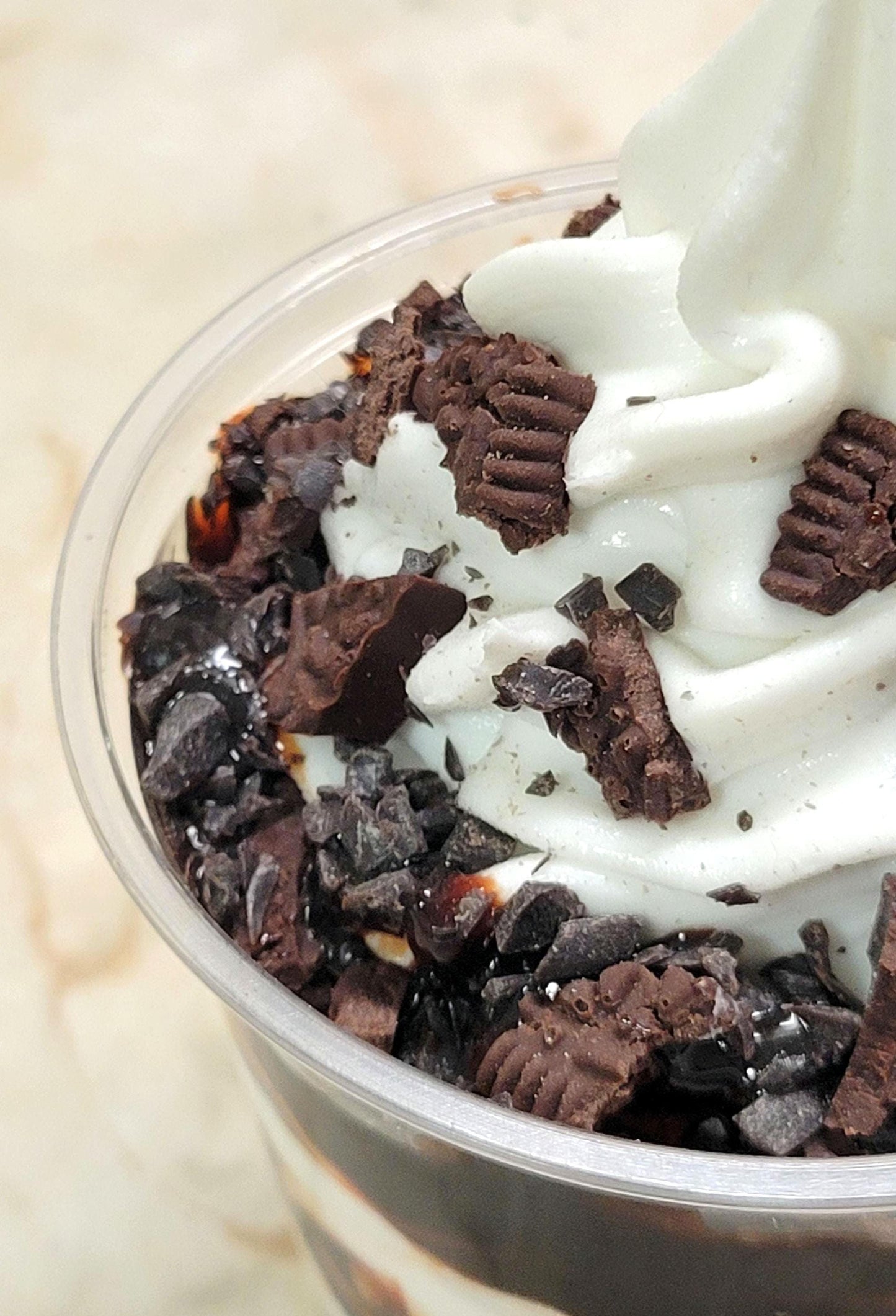 Zero calorie faux hot fudge sundae