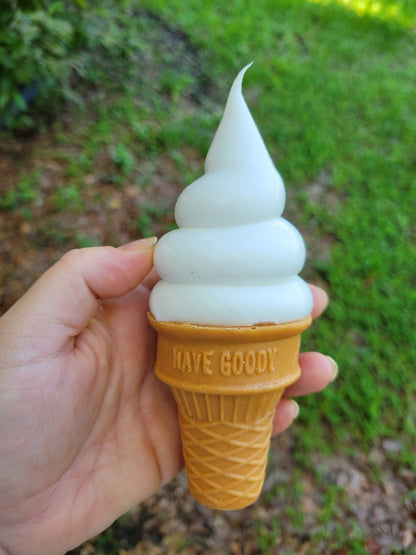 Zero calorie faux soft serve ice cream/cake cone