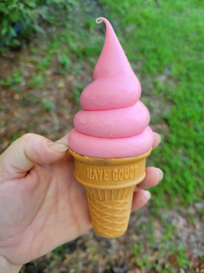Zero calorie faux soft serve ice cream/cake cone
