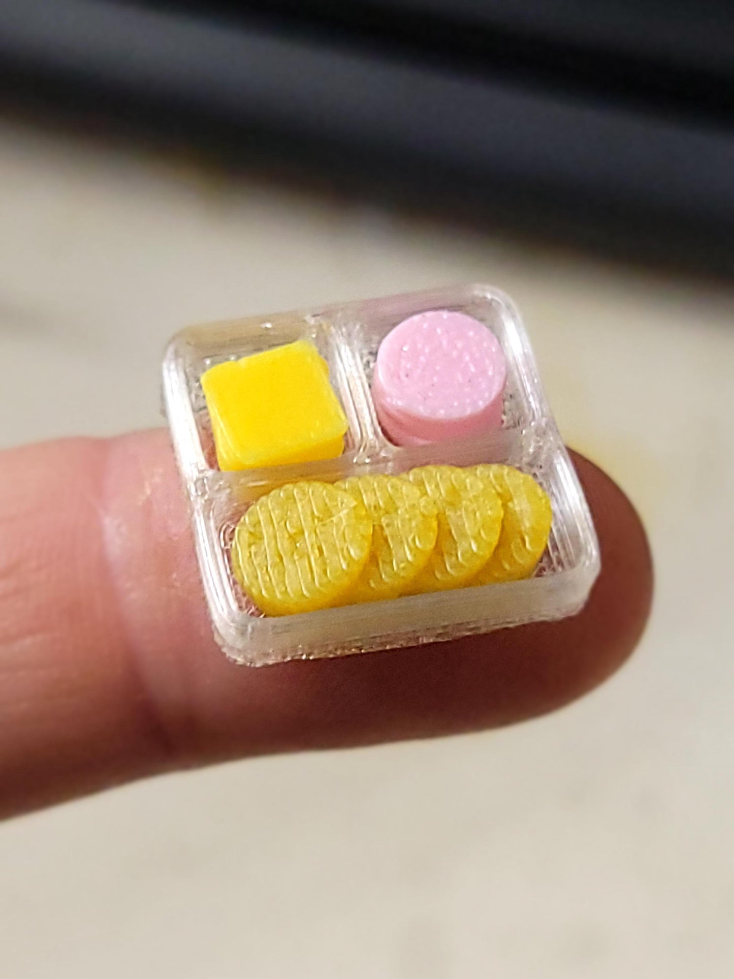 3d printed Miniature Lunchables stud earrings