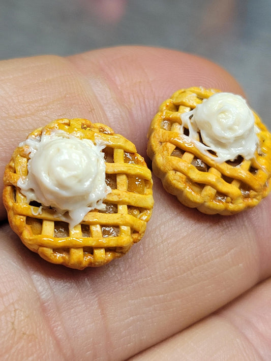 Apple pie Ala mode stud earrings