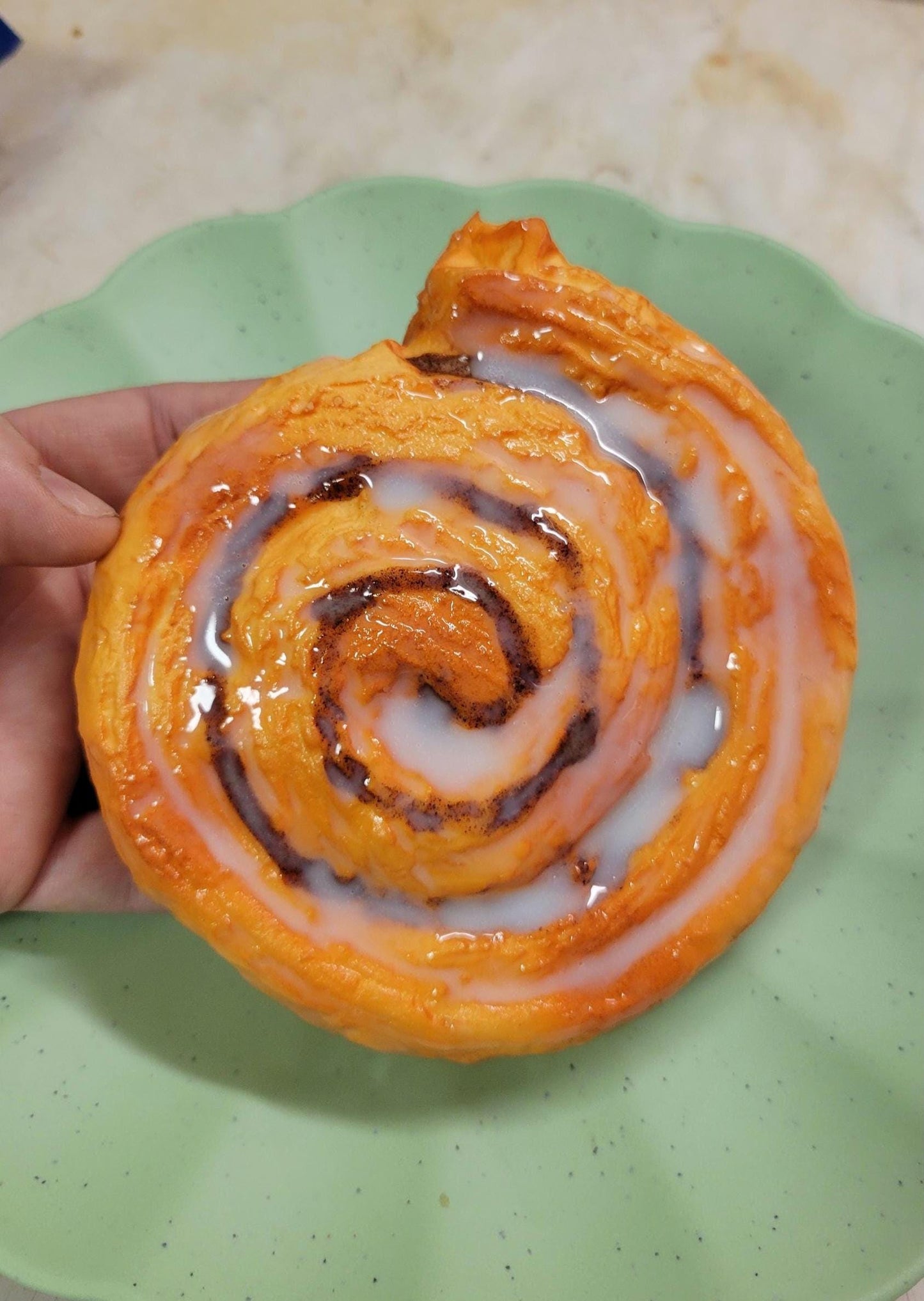 Zero calorie faux glazed coffee roll