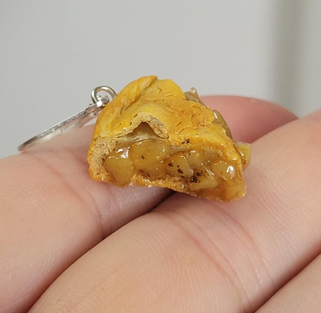 Apple pie slice earrings or charm
