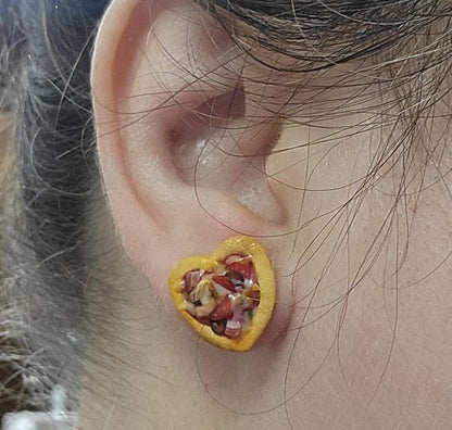 Heart shaped pizza studs - customized!