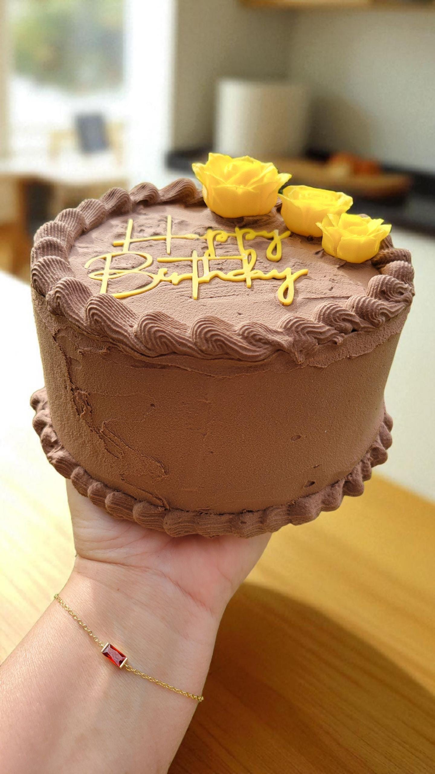 Zero calorie faux 6" forever birthday cake