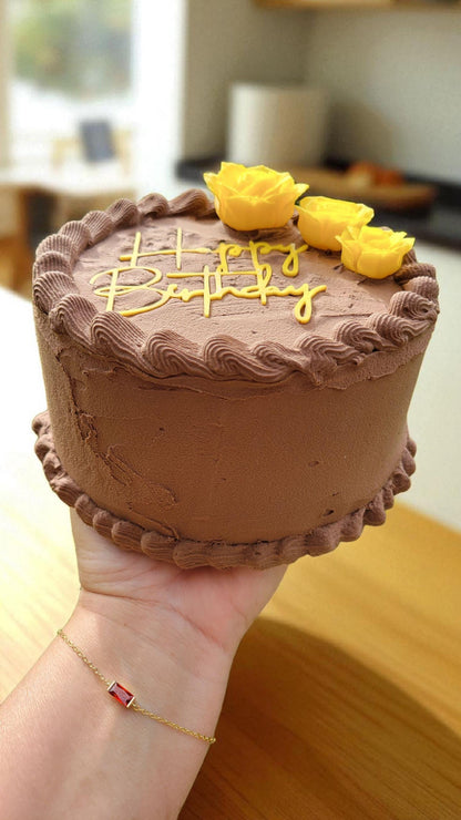 Zero calorie faux 6" forever birthday cake