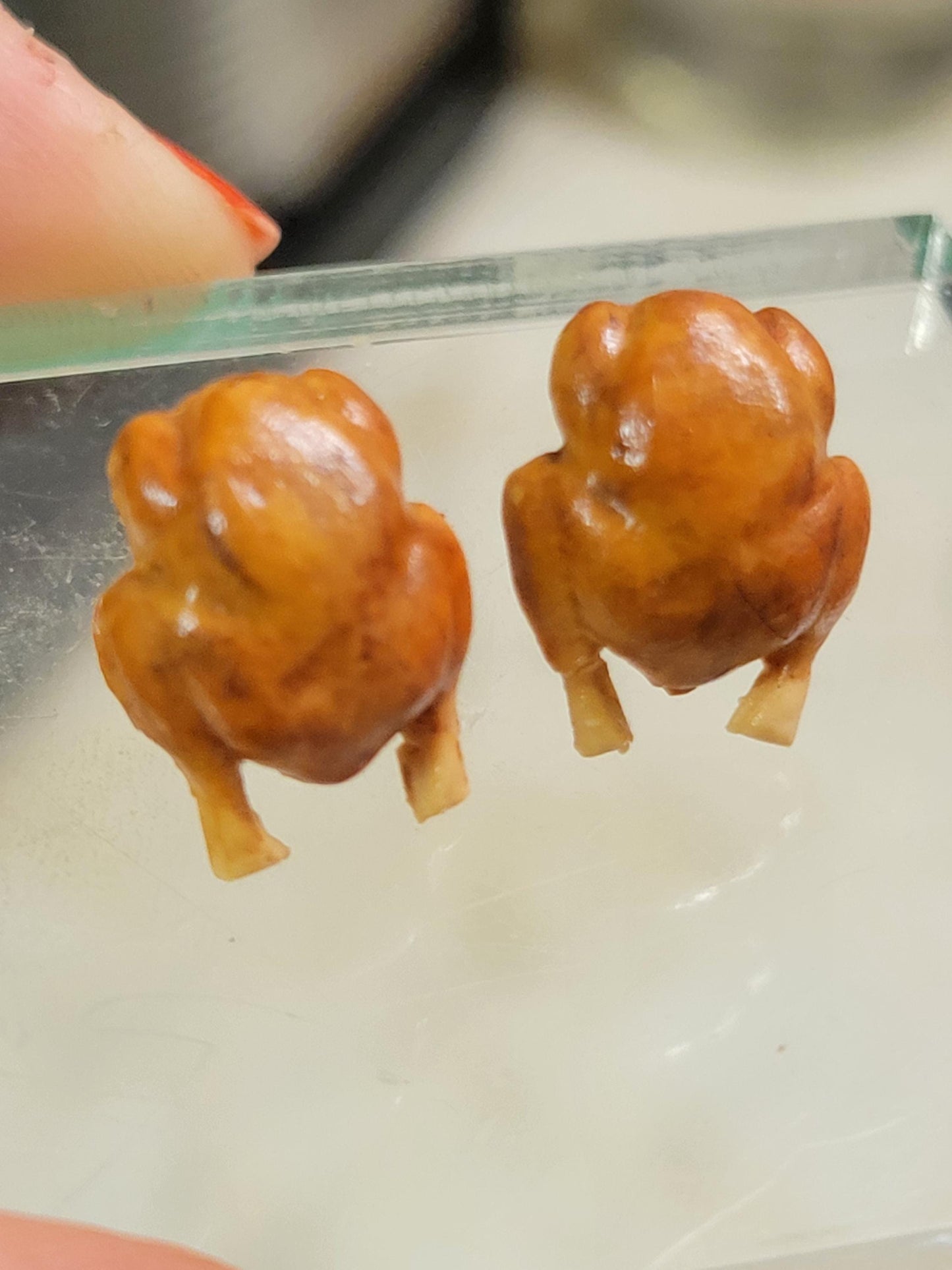 Roasted turkey  stud earrings