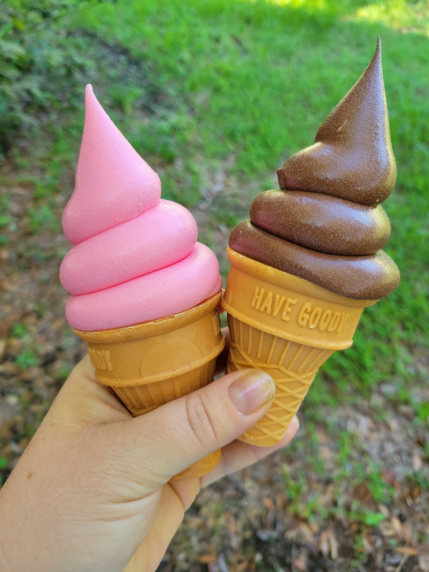 Zero calorie faux soft serve ice cream/cake cone