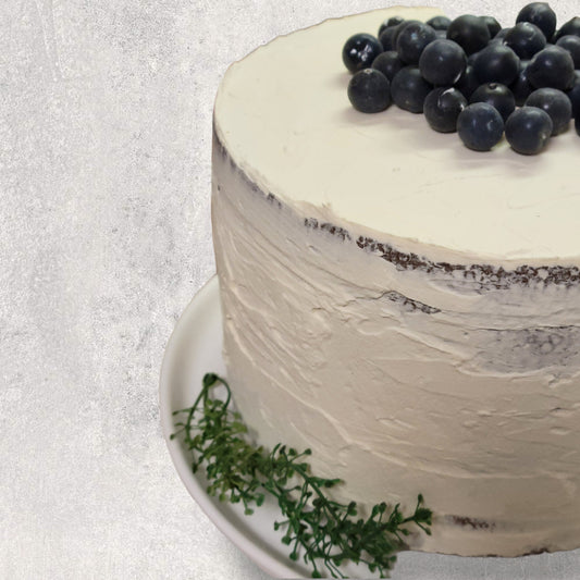Zero calorie faux blueberry naked cake