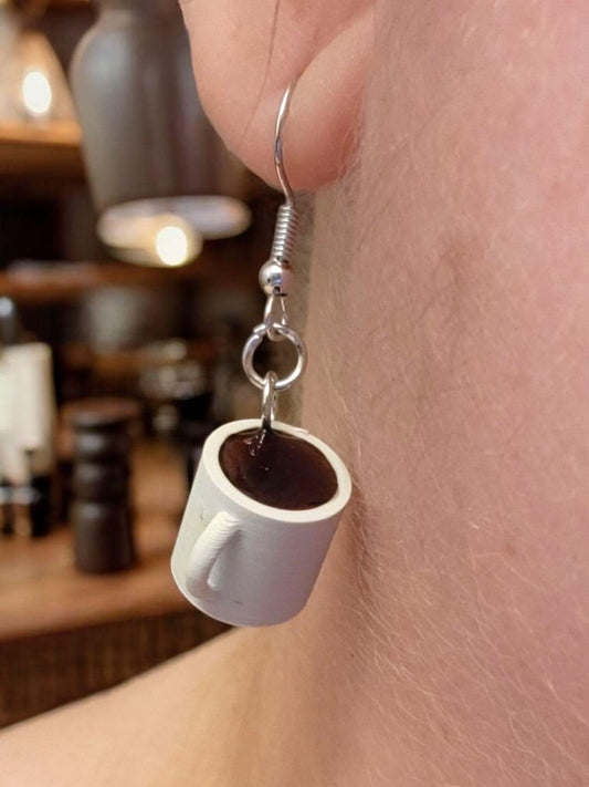 Coffee lovers dangle earrings!
