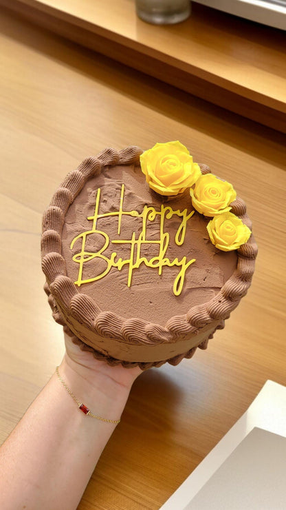 Zero calorie faux 6" forever birthday cake