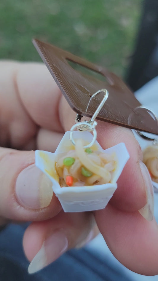 Chinese take-out earrings