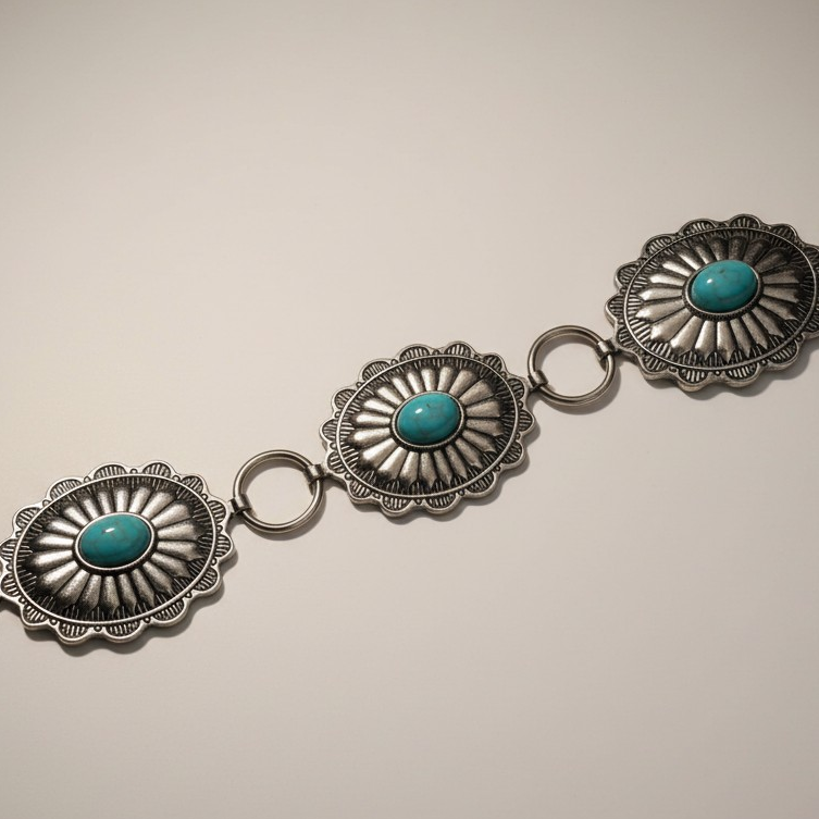 Turquoise concho purse chains