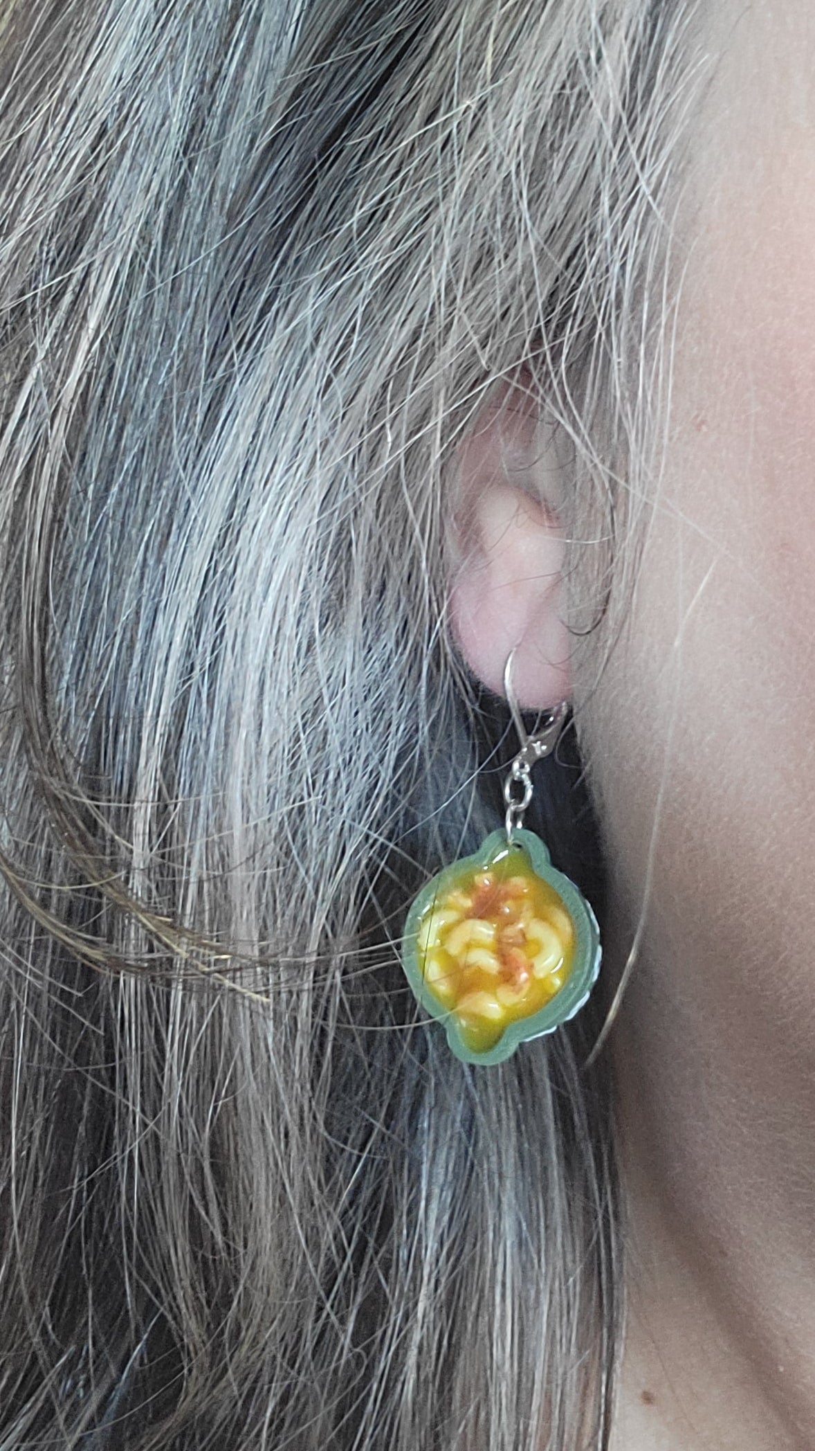 Mac and cheese earrings