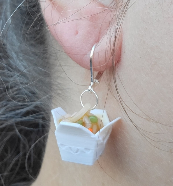 Chinese take-out earrings