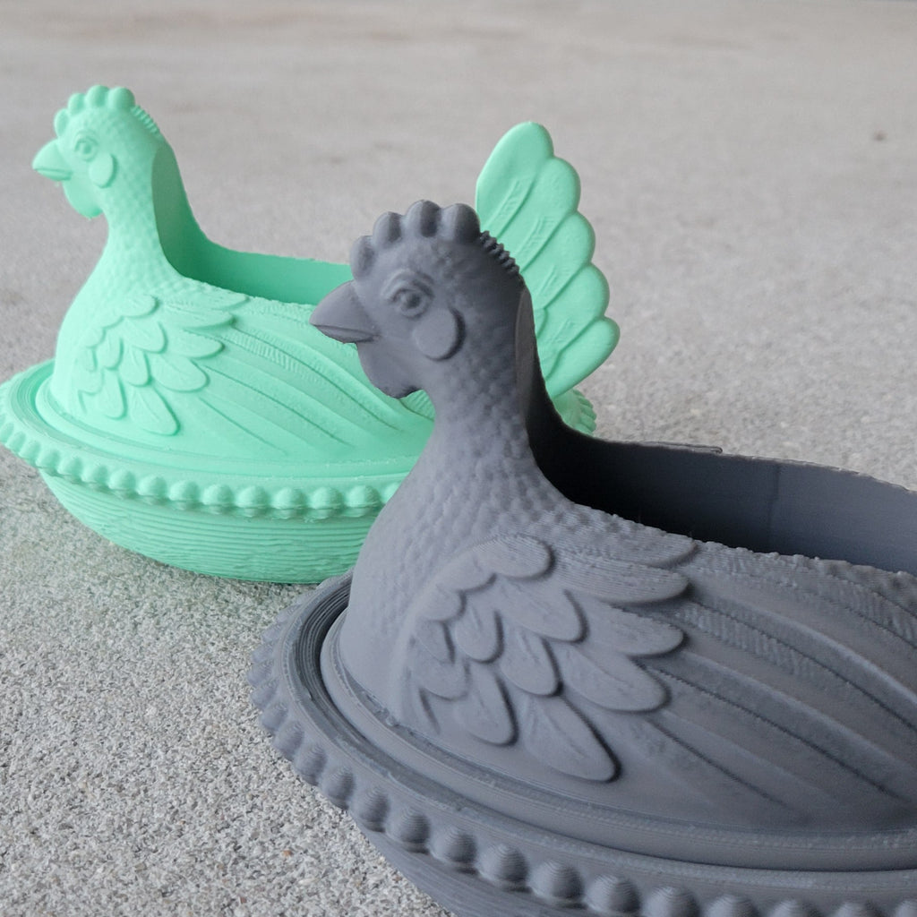 Hen on a nest hand soap holder