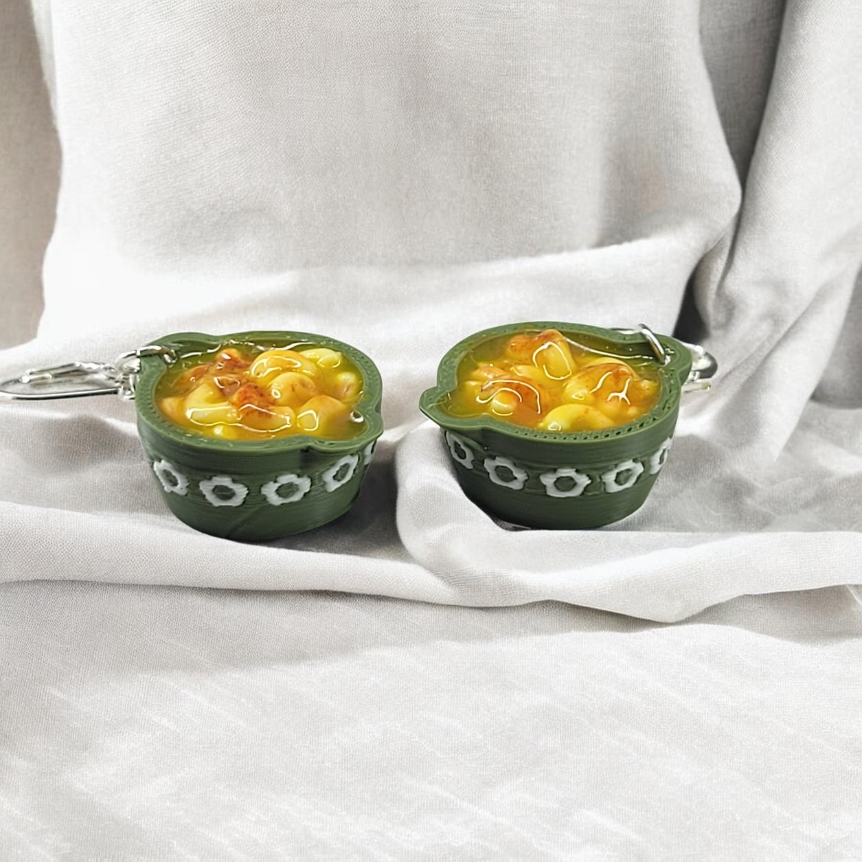 Mac and cheese earrings