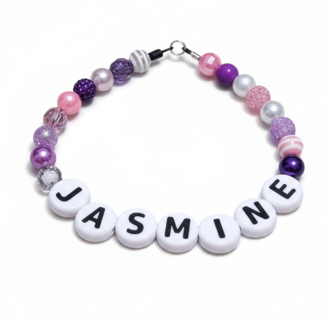 3d printed / color beaded friendship bracelet dog collar