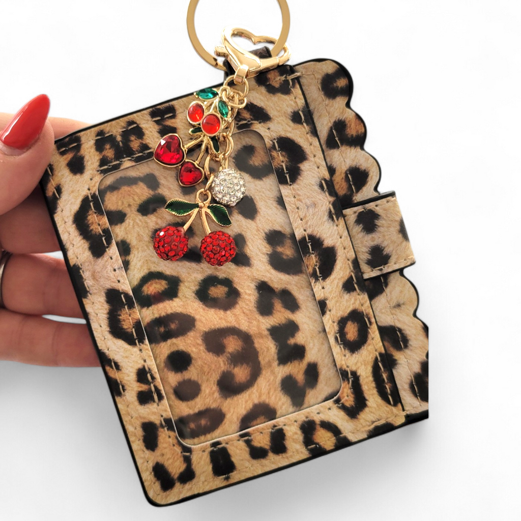 Card holder or mini coin purse and keychain set (many options)
