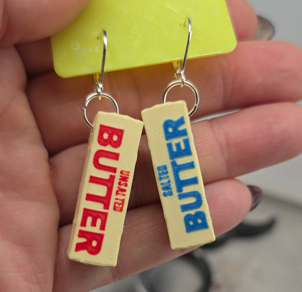 Stick of butter earrings!
