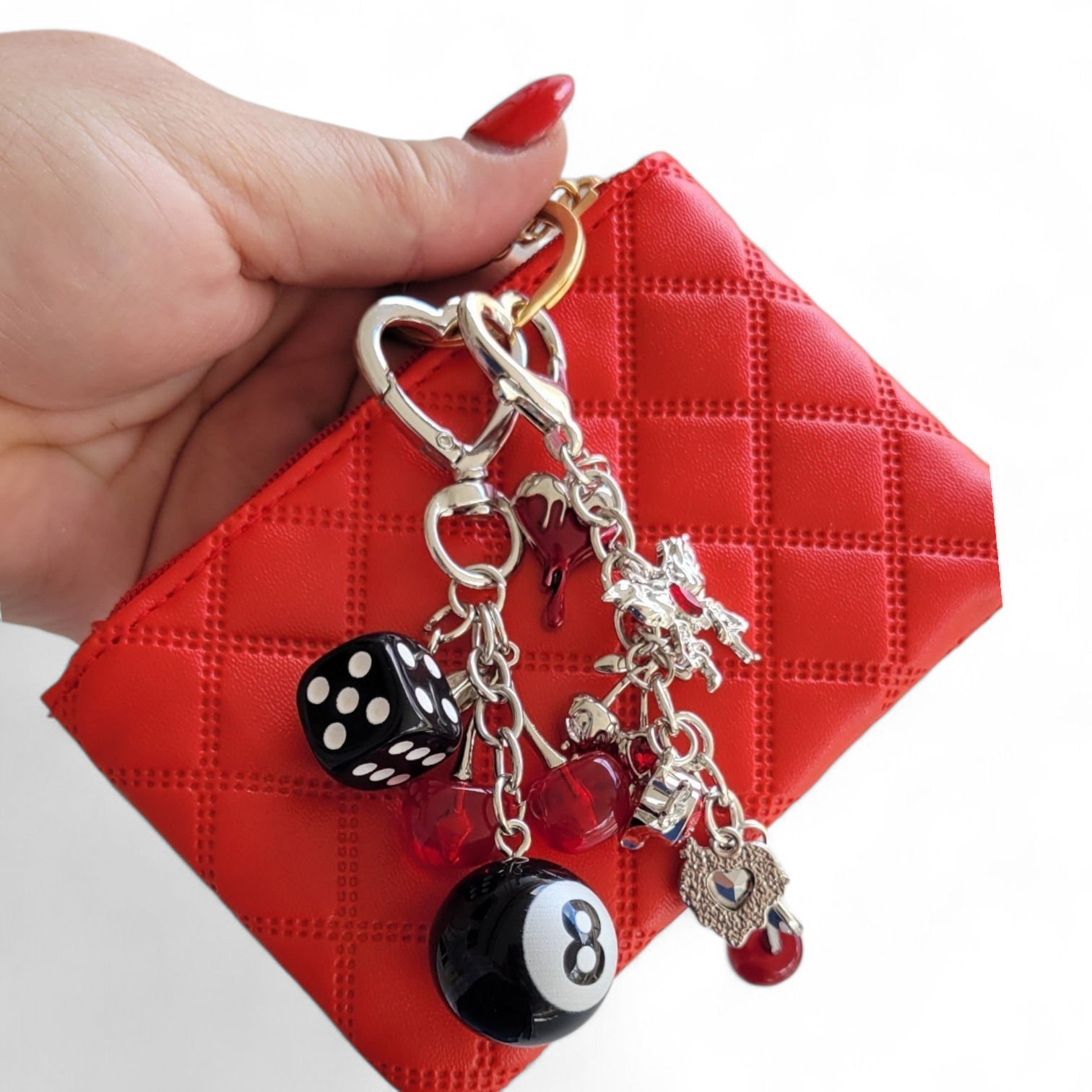 Card holder or mini coin purse and keychain set (many options)