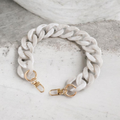 2 tone white marble chain