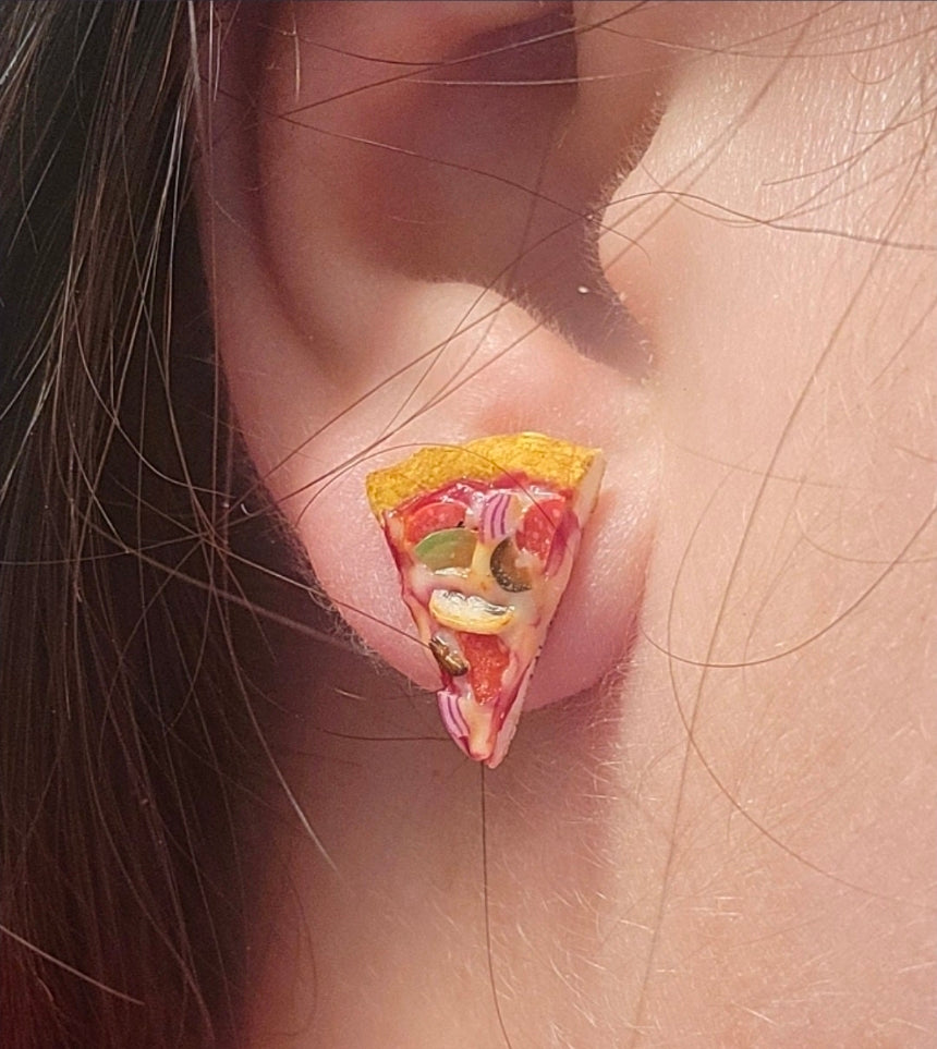 Mama Mia's pizza by the slice earrings