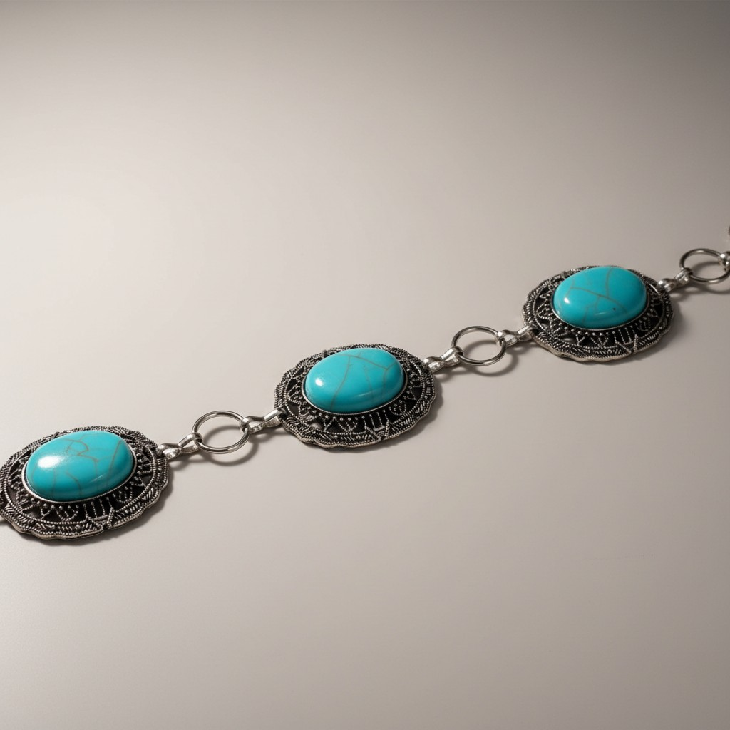 Turquoise concho purse chains
