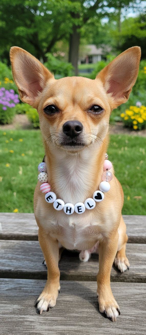 3d printed / color beaded friendship bracelet dog collar