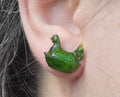 Hen on a nest earrings : stud or dangle