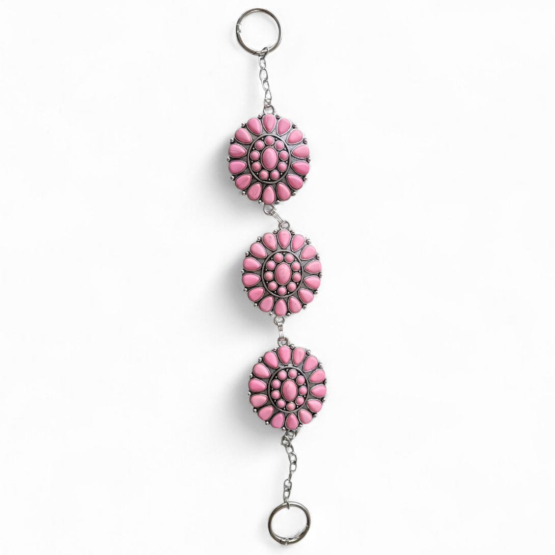 Pink flower concho purse chain (bag not include)